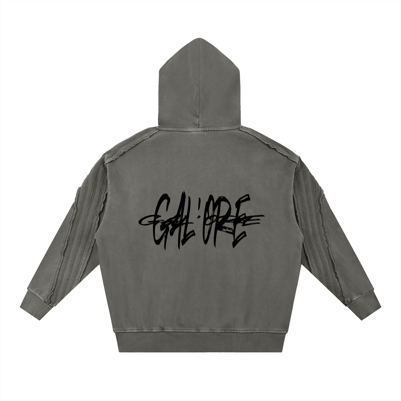 GAL’ORE CO. Washed Tape Raw Edge Hoodie
