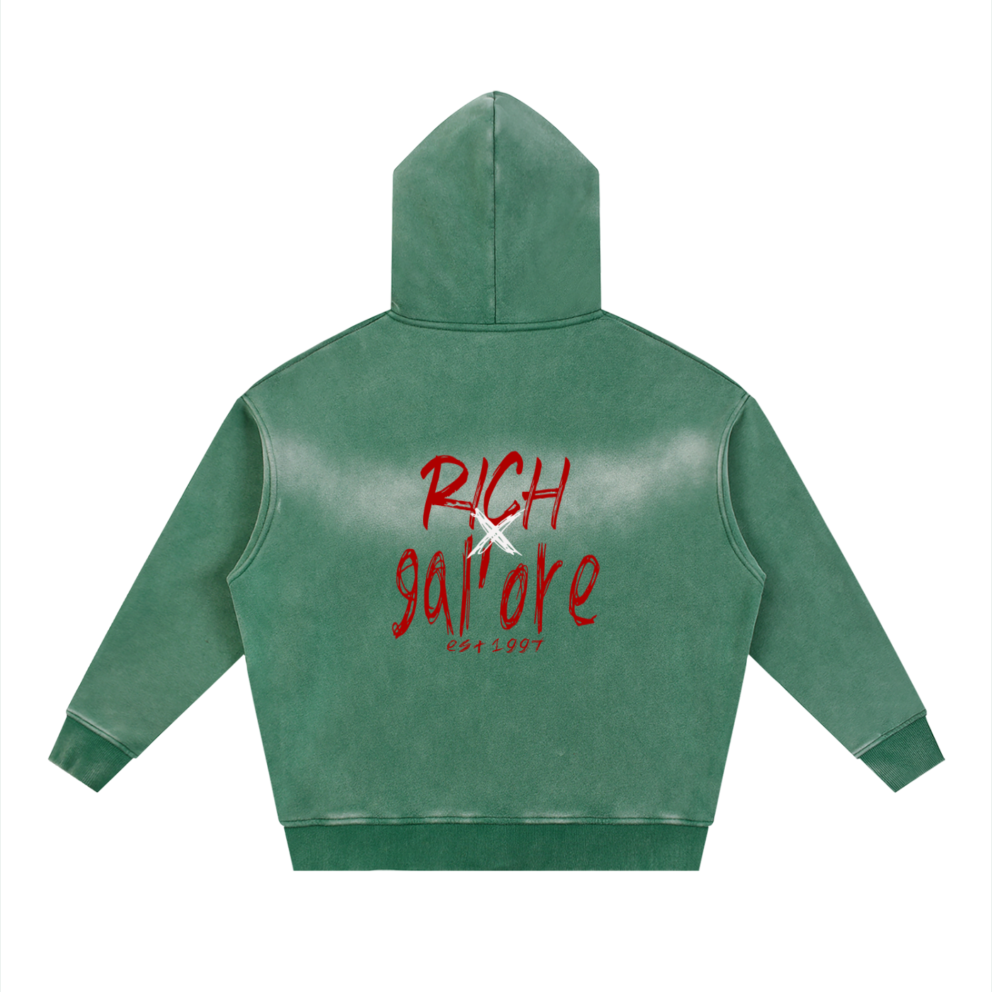 GAL';ORE CO. Two-way Zipper Boxy Fleece Hoodie