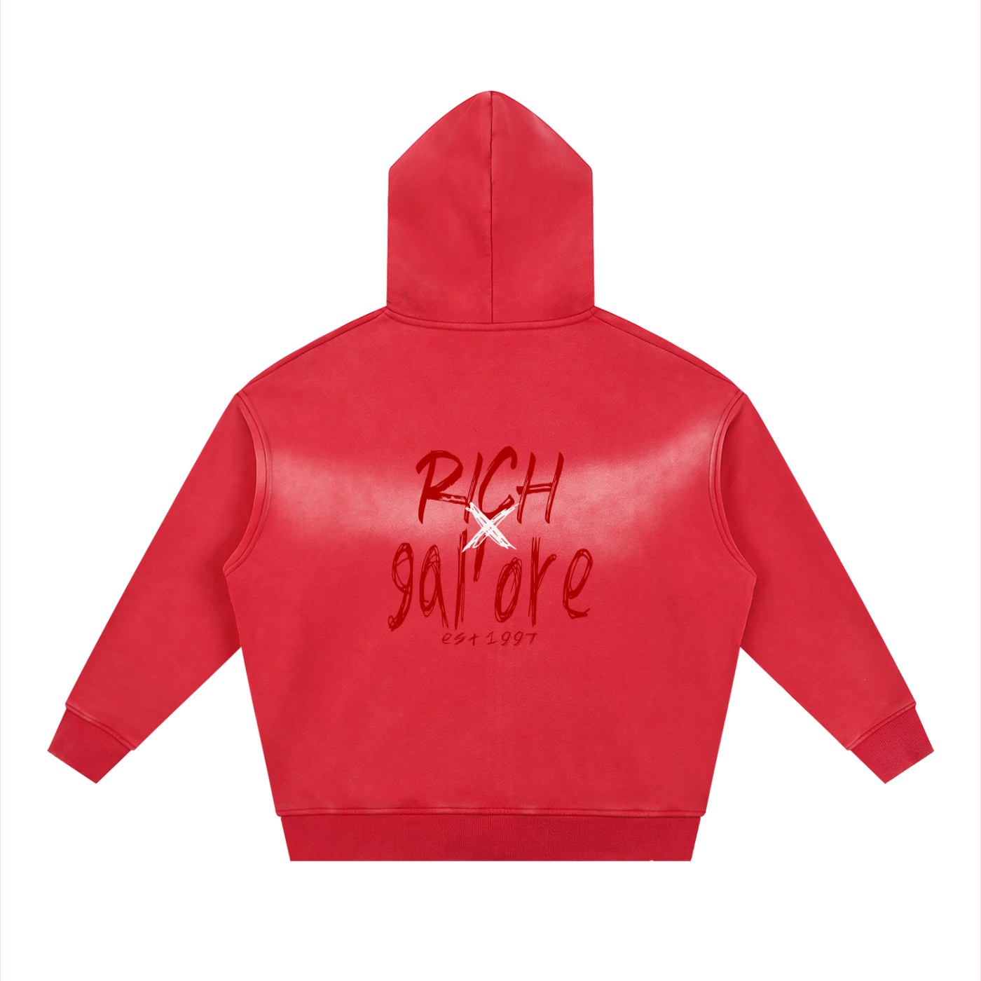 GAL';ORE CO. Two-way Zipper Boxy Fleece Hoodie