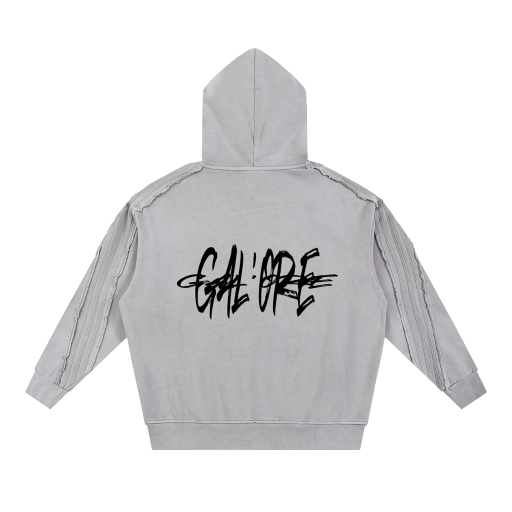 GAL’ORE CO. Washed Tape Raw Edge Hoodie