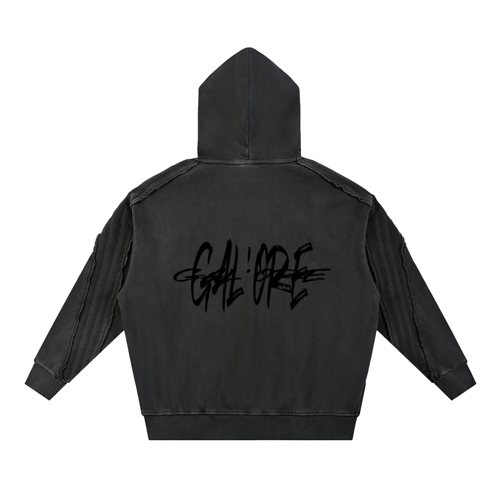GAL’ORE CO. Washed Tape Raw Edge Hoodie