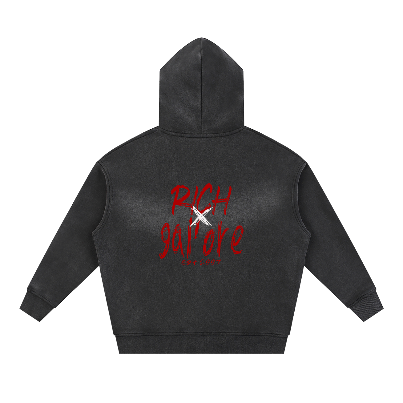 GAL';ORE CO. Two-way Zipper Boxy Fleece Hoodie