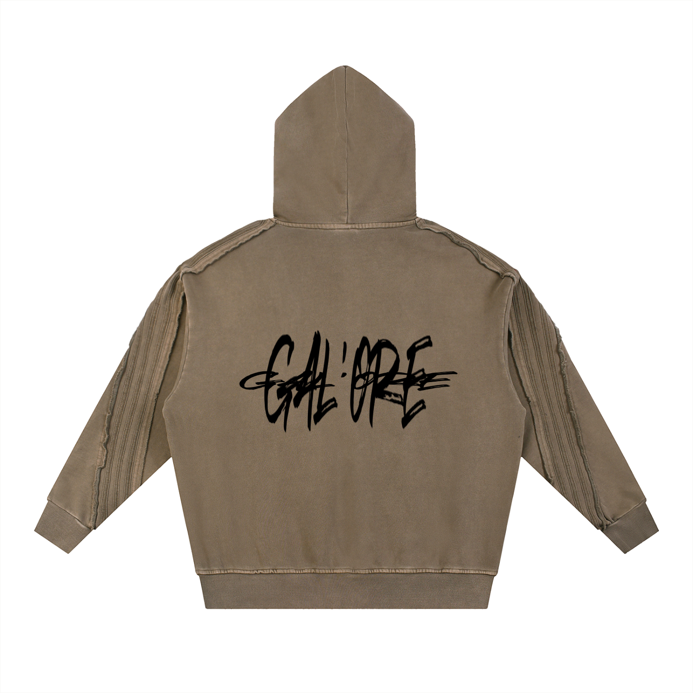 GAL’ORE CO. Washed Tape Raw Edge Hoodie